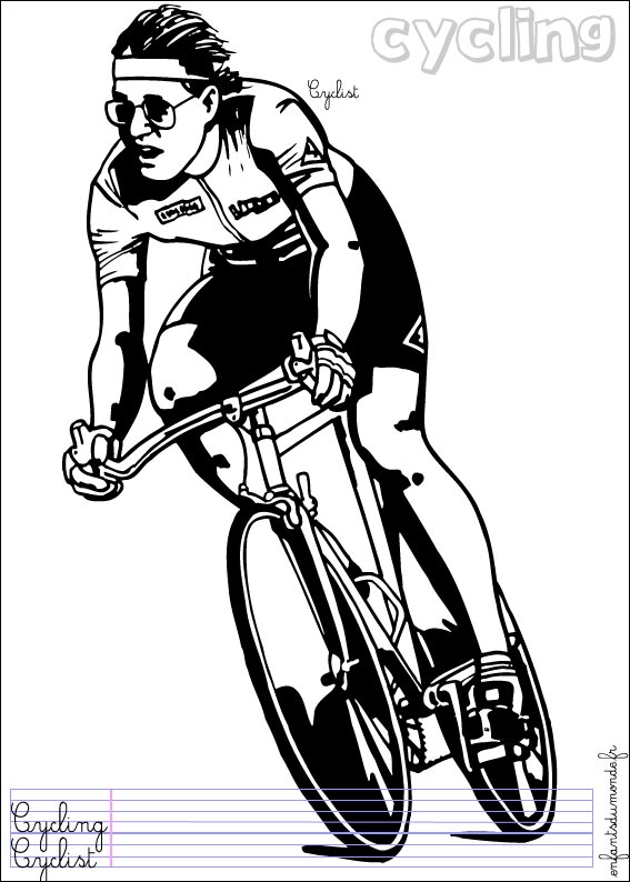 coloriage cyclisme 2